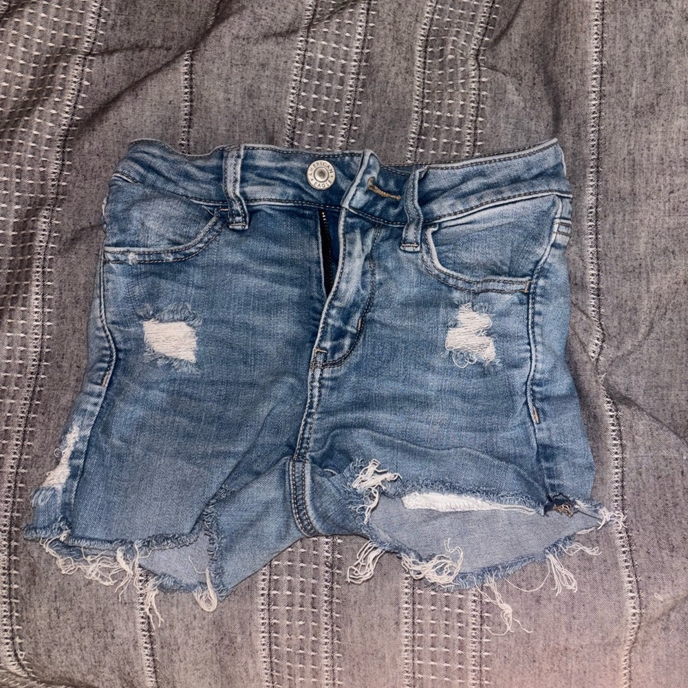 Distressed Denim Shorts